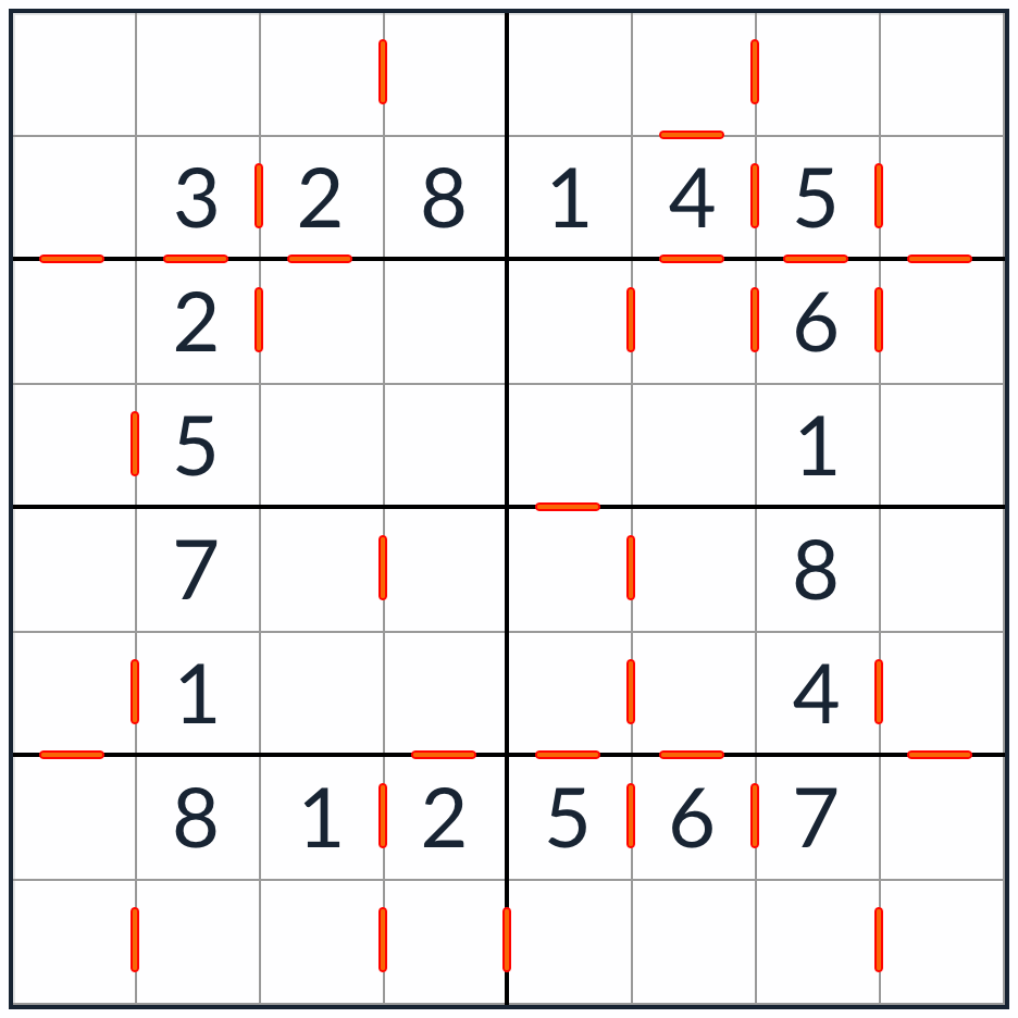 Knightin vastainen peräkkäinen Sudoku 8x8