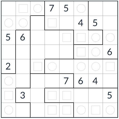 Epäsäännöllinen tasainen pariton sudoku 8x8