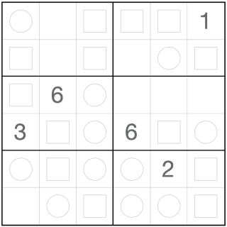 Parillinen-Pariton Sudoku 6x6