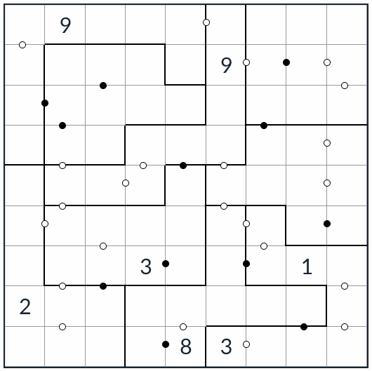Epäsäännöllinen Kropki Sudoku