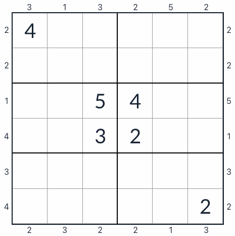 Kingien vastainen pilvenpiirtäjä Sudoku 6x6