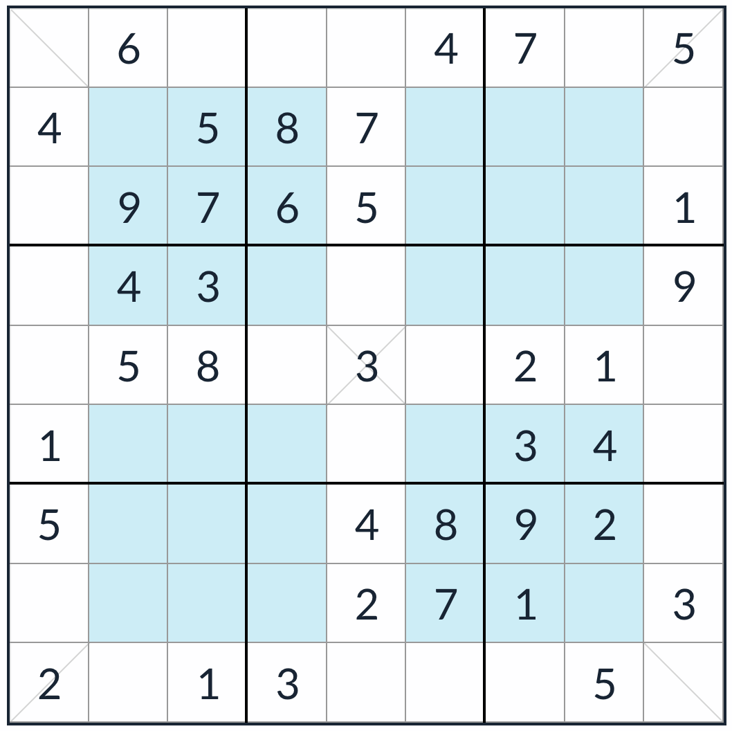 Kingien vastainen diagonaalinen hyper Sudoku