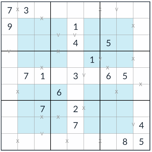 Kingin vastainen hyper XV Sudoku